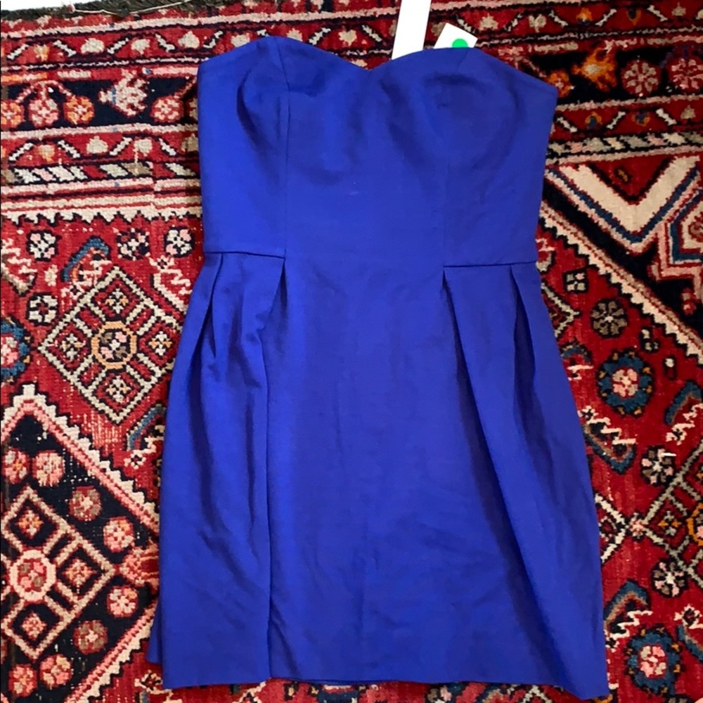 Blue Amanda uprichard strapless dress